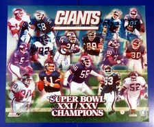 NY GIANTS MULTI-SIGNED SIGNED 20x24 FOOTBALL POSTER OJ Anderson ~ 100% GUARANTEE