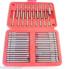 50pc ATE PRO 3" EXTRA LONG SECURITY TORX BIT SET HEX ALLEN SPLINE SPANNER 97949