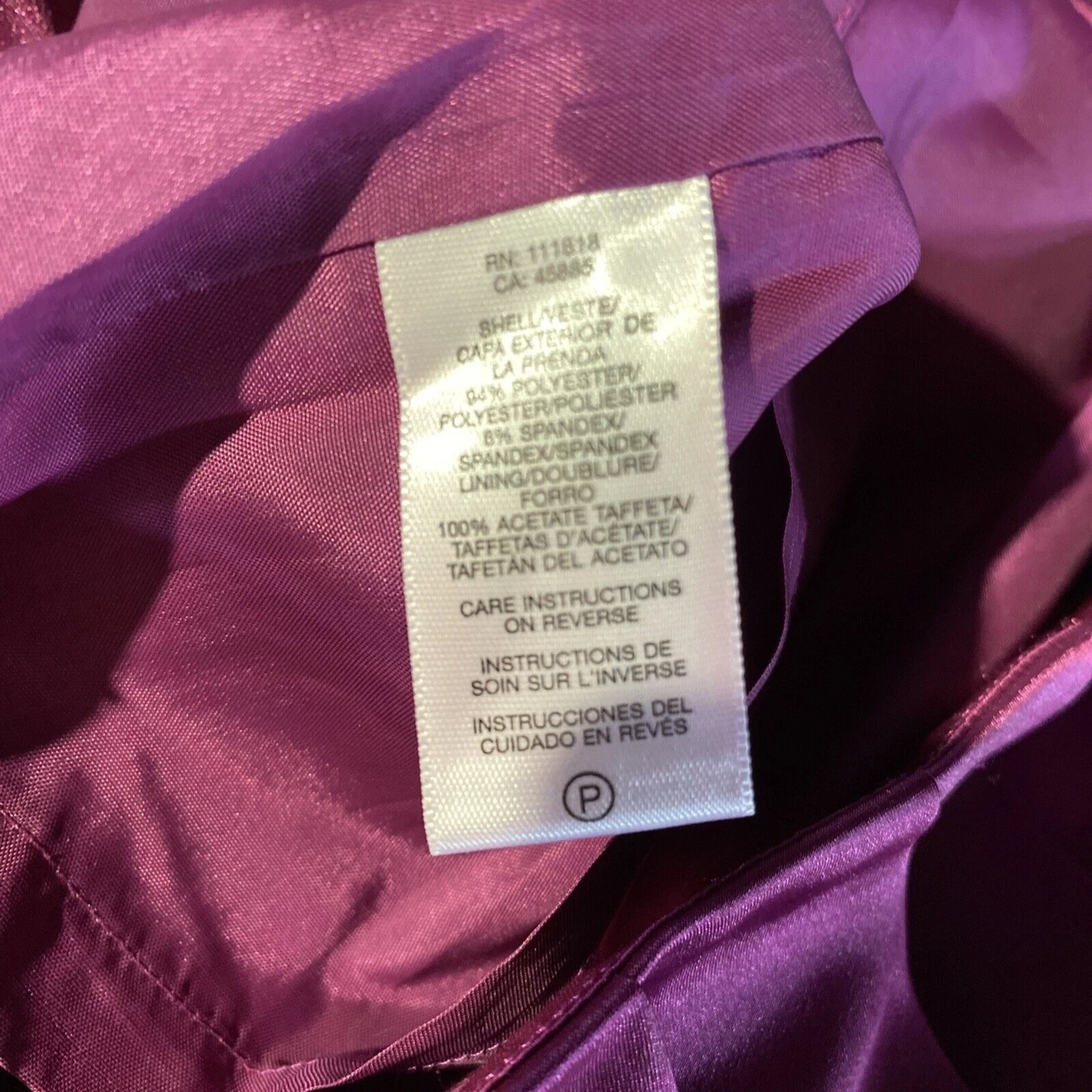 Michael Kors tunica 12 abito corto raso scatola pieghe scollo cambio foderato fucsia