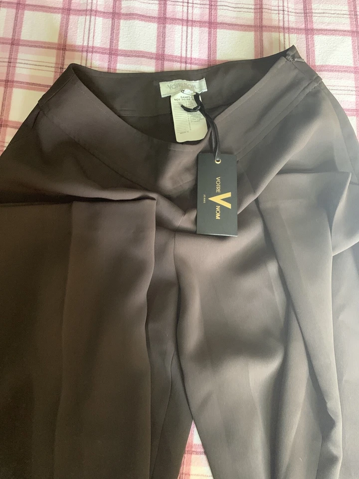 Votre Nom Collection Pantalones Sin Forro Marrón Chocolate Poliéster Cremallera Lateral Talla 4 Foto 4 de 4