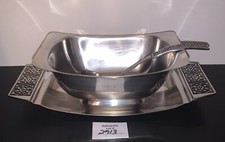 Stanley Roberts Stainless Steel Velvet Gravy Boat & Ladle Vintage