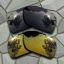 US Grey Black Golden Lenses Replacement For-Oakley DOUBLE EDGE Polarized