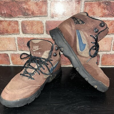 Nike Vintage ACG Hiking Boots Womens Size Lace Up Nike Air Suede  Brown/Blue