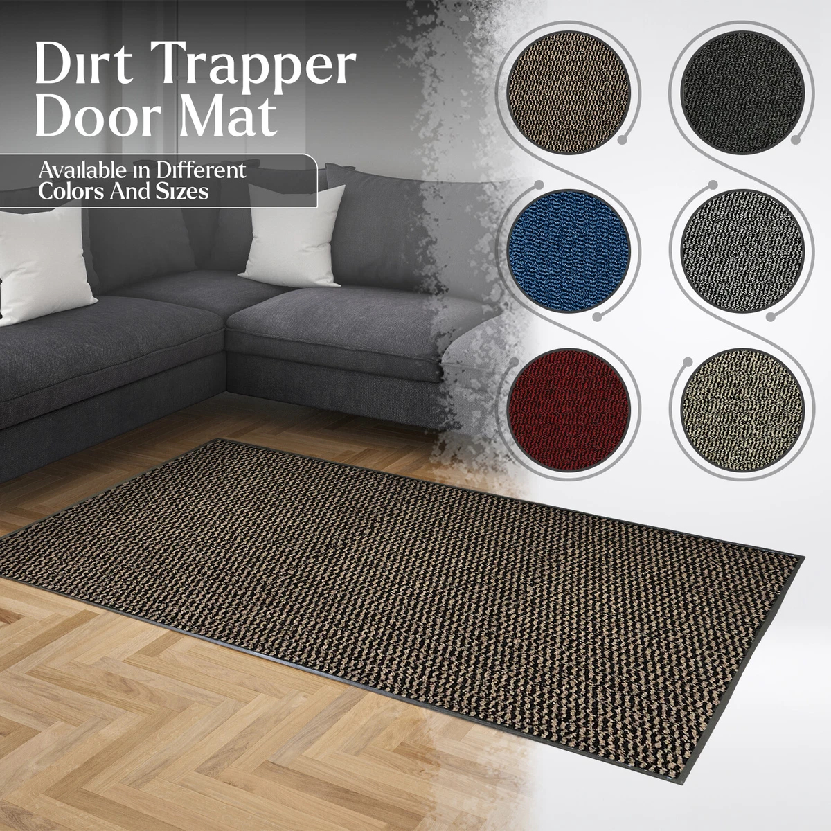 LARGE HEAVY DUTY NON SLIP RUBBER BACK BARRIER DOOR MAT KITCHEN HALLWAY  FLOOR RUG