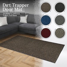 Rubber Back Dirt Trapper Washable Entrance Door Mat Non Slip Floor Runner Rug UK