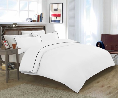 Duvet Cover Hotel Quality 3pc Luxury Bedding Set Single Double Super King Size - Picture 39 of 43