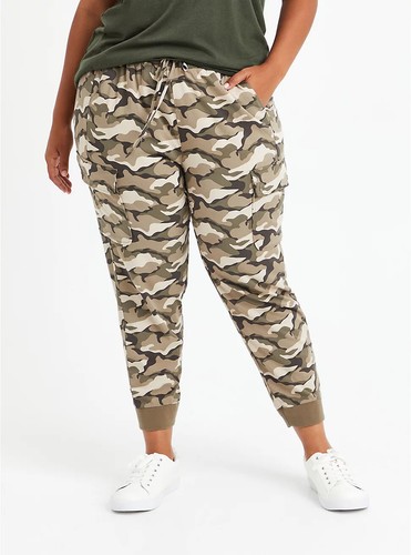 Camo Relaxed Stretch Challis Cargo 