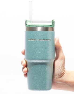 Starbucks STANLEY Cup Tumbler Glitter Mint 16 oz Japan Holiday 2023 Limited  ED | eBay