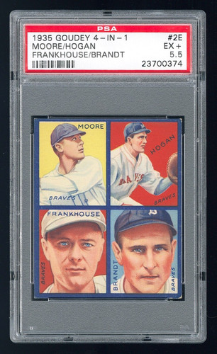 Brandt, Frankhouse, Hogan, Moore #2E 1935 Goudey 4 in 1 card