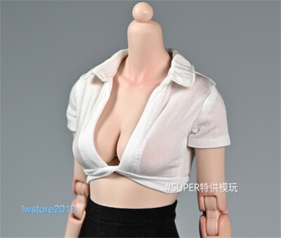 1/6 White Thin Shirt Tops Clothes For 12'' Female TBL Phicen JO Figure Body Toys