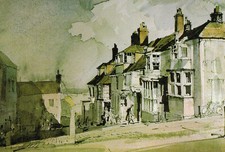 Lymington Hampshire Rowland Hilder print in 11x14 inch mount SUPERB