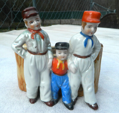 GOLD CASTLE MADE IN JAPAN HAND PAINTED JOLLY SAILORS DECORATIVE FIGURINE