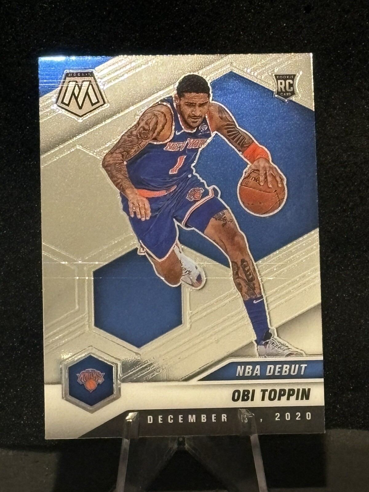 2020-21 Panini Mosaic Obi Toppin Rookie NBA Debut New York Knicks Basketball 273