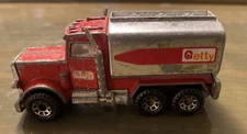 1981 Lesney Matchbox *Peterbilt "Getty"* (Red & Silver)