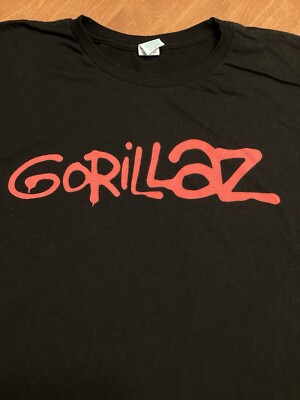 Gorillaz Classic Logo Shirt Size XL Damon Albarn Blur 