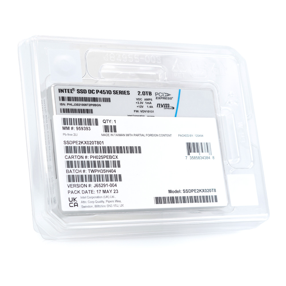 Intel SSD DC P4510 1TB 2TB 4TB 8TB NVME PCIE Series Solid State LOT