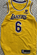 Lebron James Nike Los Angeles Lakers 6 Swingman Icon Jersey Size Small