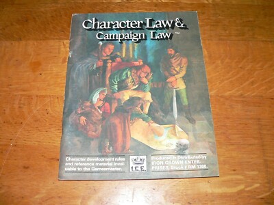 I.C.E. Character Law & Campaign Law RPG Role Playing Supplement Book #1300
