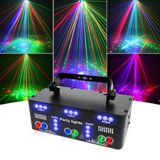 Proffessional DJ Lights 21 Lens RGB UV Disco Strobe Stage Lighting w/ Remote USA