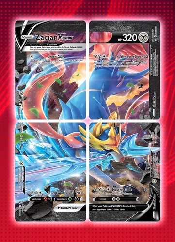 Zacian V-Union Special Ultra Rare Promo 4 Pokemon Cards SWSH163 - 166 * New *