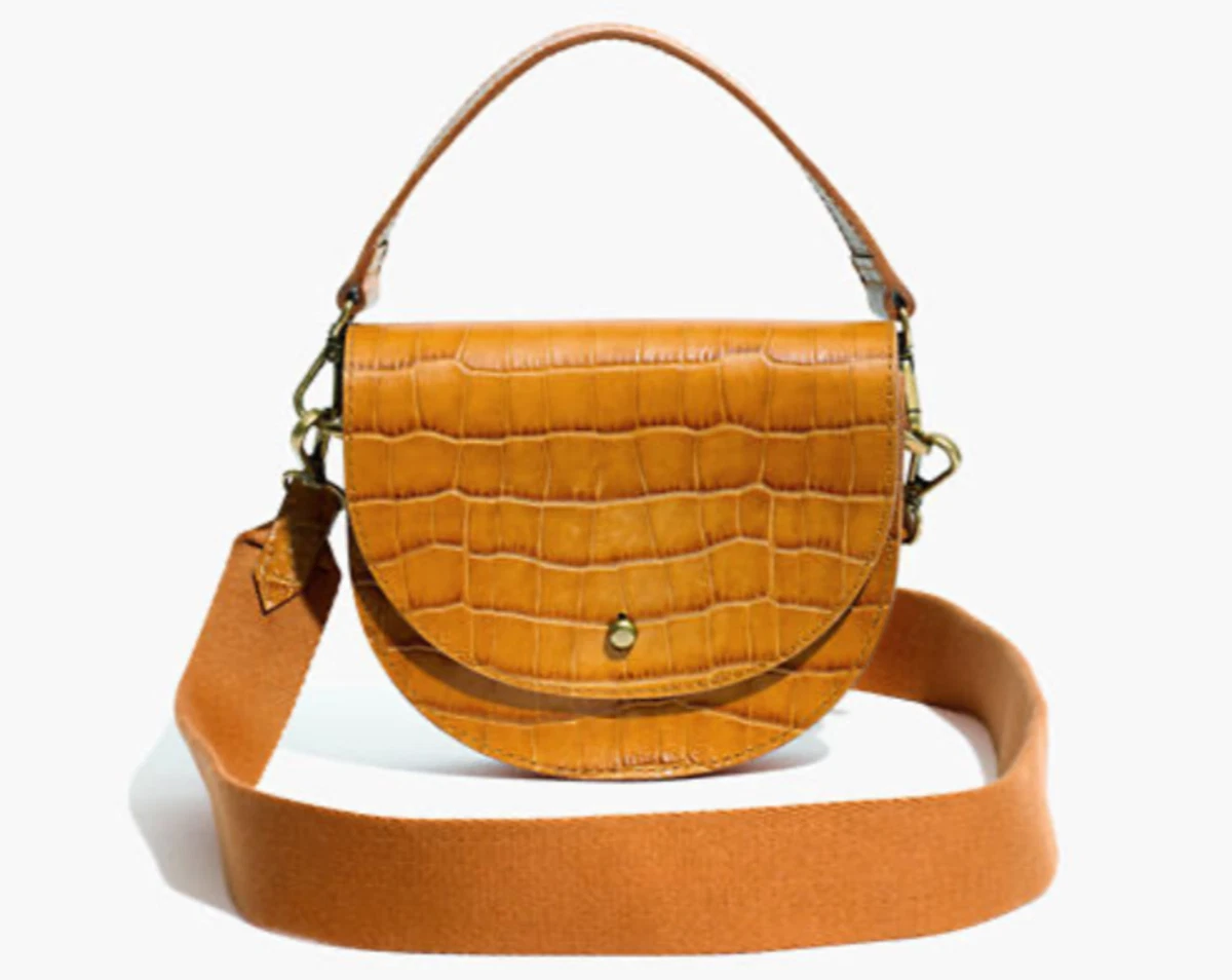 NWT Madewell by J.Crew The Small Richmond Saddle Bag Crocodile