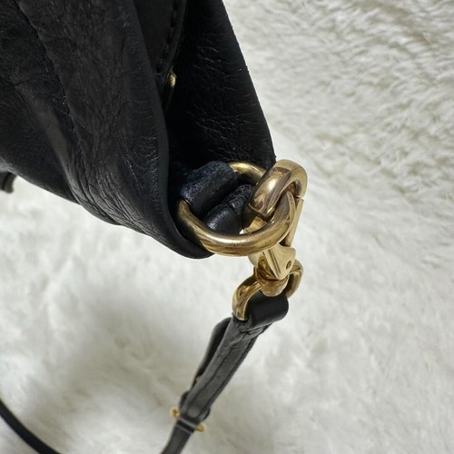Borsa a tracolla MIU MIU Matelasse Pochette Pelle Nera Ferramenta Oro Usata 2503M - Foto 10 di 19