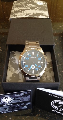 Infantry Officer IN-010 Military Quartz Gunmetal Blk Stainless Steel Case & Band - Picture 6 of 6