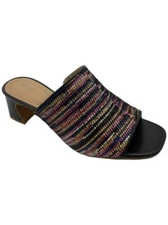 NYDJ Heeled Mules Gwen Black Multi