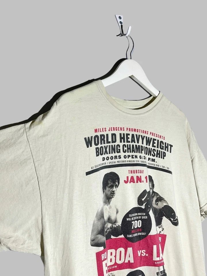 Rocky Balboa vs Clubbed Lang ROCKY Movie T-Shirt 2011 - Image 3 of 4