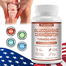 Glucosamine Chondroitin Turmeric, MSM 4200mg - Triple Strength Joint Support
