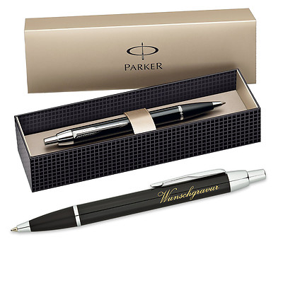 Parker IM Kugelschreiber inkl. Wunschgravur mit Geschenkbox ( Farbe - Schwarz )