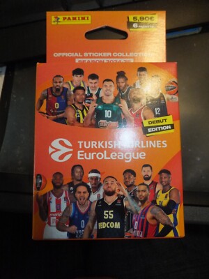 PANINI TURKISH AIRLINES BASKETBALL EUROLEAGUE 2024-25 - BOOSTER PACK = 6 TÜTEN