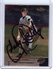 Andy Ashby 1999 Finest Signed Card Auto Autograph