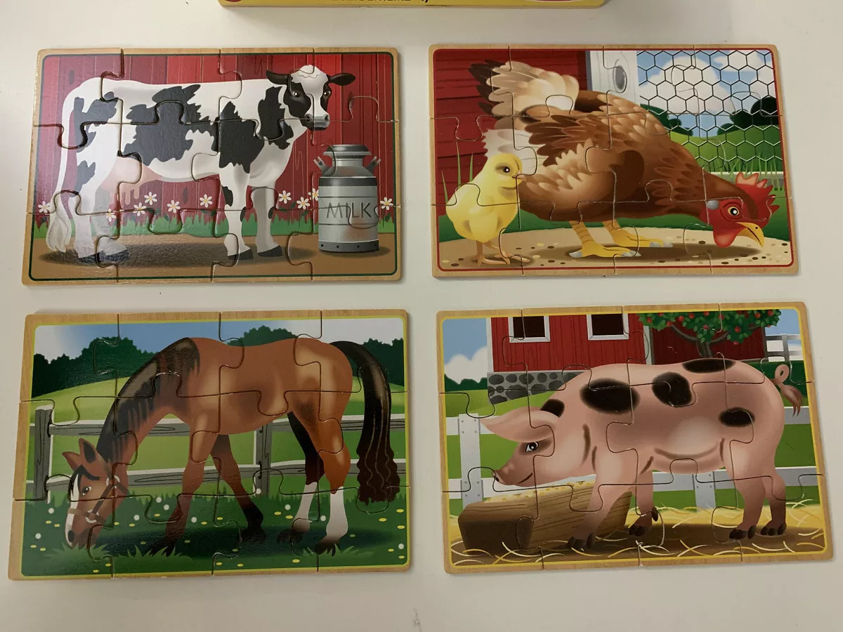 Farm Animals Jigsaw Puzzles in a Box