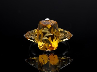 Top Preis Ring 8,40 ct. Citrine 750 Gold Wert: 3.600 EUR Neu Deta Schmuck
