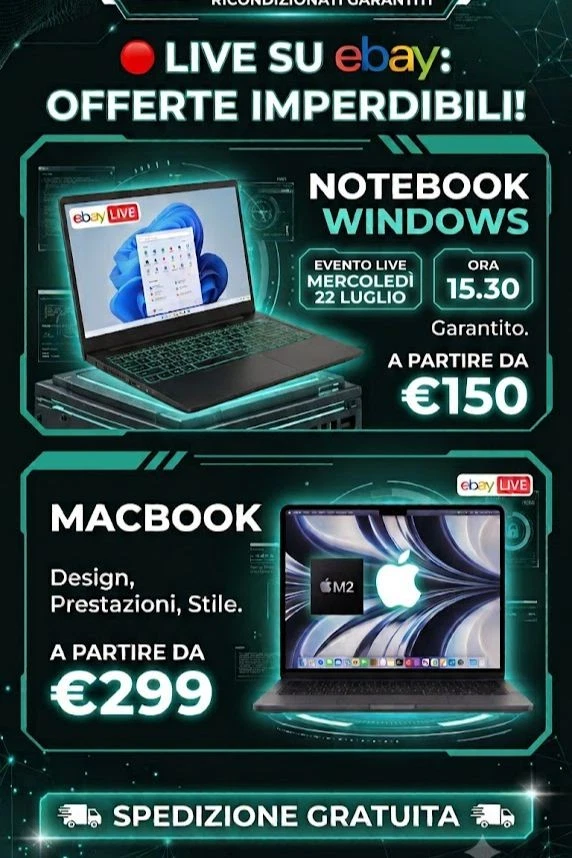 LIVE eBay: Sconti Esclusivi su Computer Ricondizionati garantiti!
