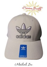 ADIDAS ORIGINALS ICON TREFOIL SNAPBACK HAT WHITE BLACK