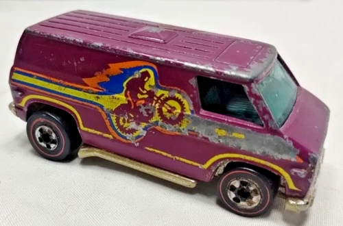 Hot Wheels 1974 Motocross Super Van Plum Redline Hong Kong Vintage