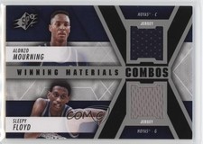2014 SPx Winning Materials Combos Alonzo Mourning Sleepy Floyd #WM2-MF HOF q3x