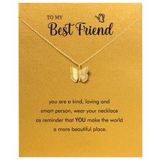 Best Friend Necklace Friendship Necklace for Women Butterfly Necklace for Women 