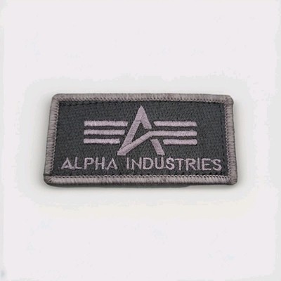 Original Alpha Industries Klett Patch Abzeichen 8x4 Schwarz Bomber Jacke NEU**