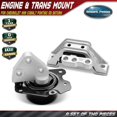 2x Manual Transmission Mount & Engine Mount for Chevrolet HHR Cobalt Pontiac G5
