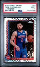 2025 TOPPS CHROME X-FRACTOR #88 CADE CUNNINGHAM PSA 9