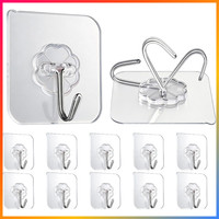 Selbstklebende Haken 10Er Set Transparent 15Kg Extra Stark FüR KüChe Bad Wand