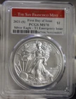 2021 S Ty 1 Emergency Issue Silver Eagle $1 PCGS MS70 FDOI