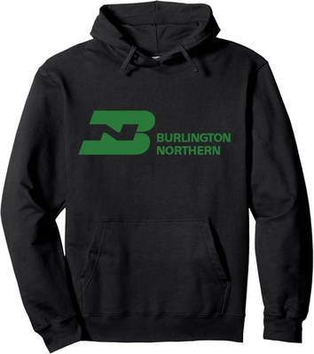 #ad #ad Burlington Northern Logo Pullover Hoodie $48.99