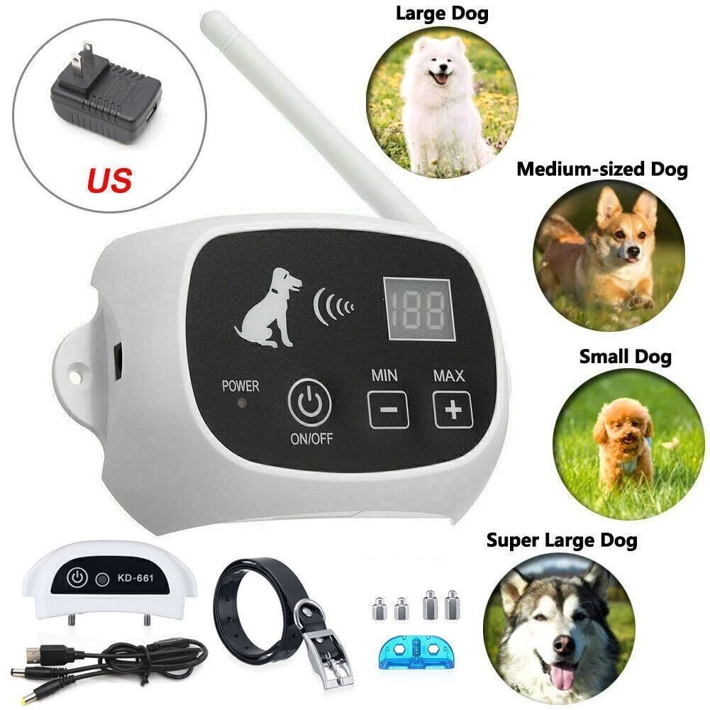 Wireless Electric Dog Fence Pet Containment System Shock Collars For 1 Dogs US