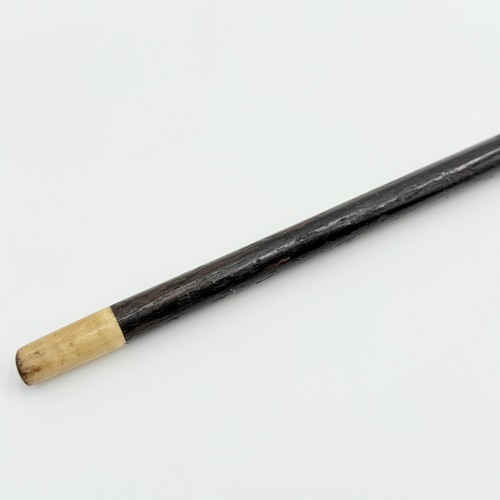 Antique Silver-Capped Wooden Crook Cane – Hallmarked AR, 90.5cm - Picture 16 of 17