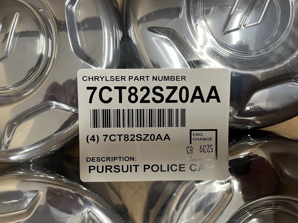 (4) OEM 2021-2025 Dodge Durango Police Pursuit Enforcer Center Cap Hubcap - Image 2 of 4