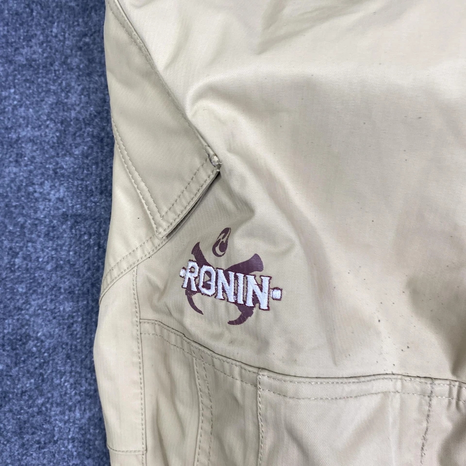 Burton Ronin Snow Pants Mens Medium Tan Waterproof Cargo Vented Snowboard Nylon - Image 4 of 4